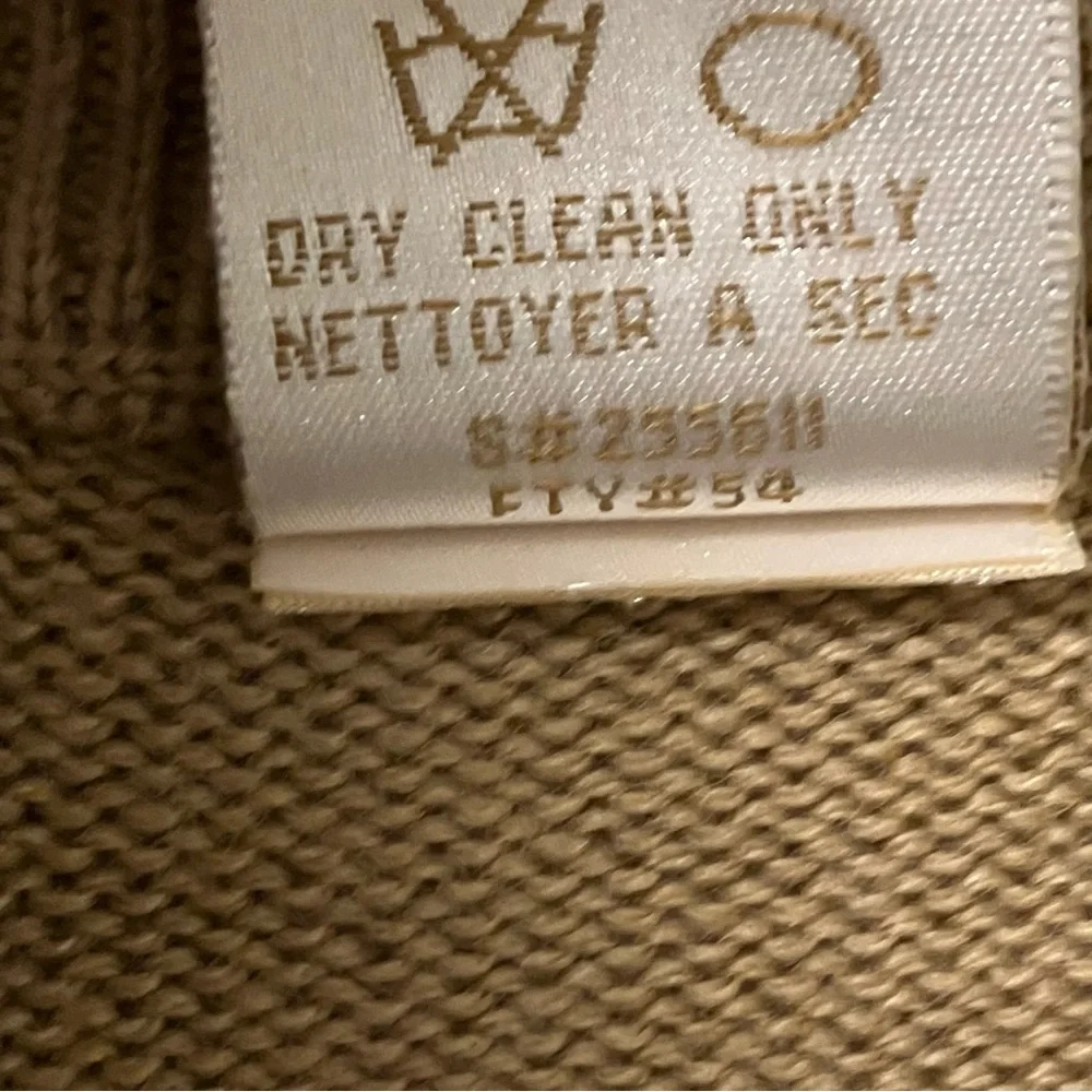 Viyella Merino Wool Tan V-Neck Sweater